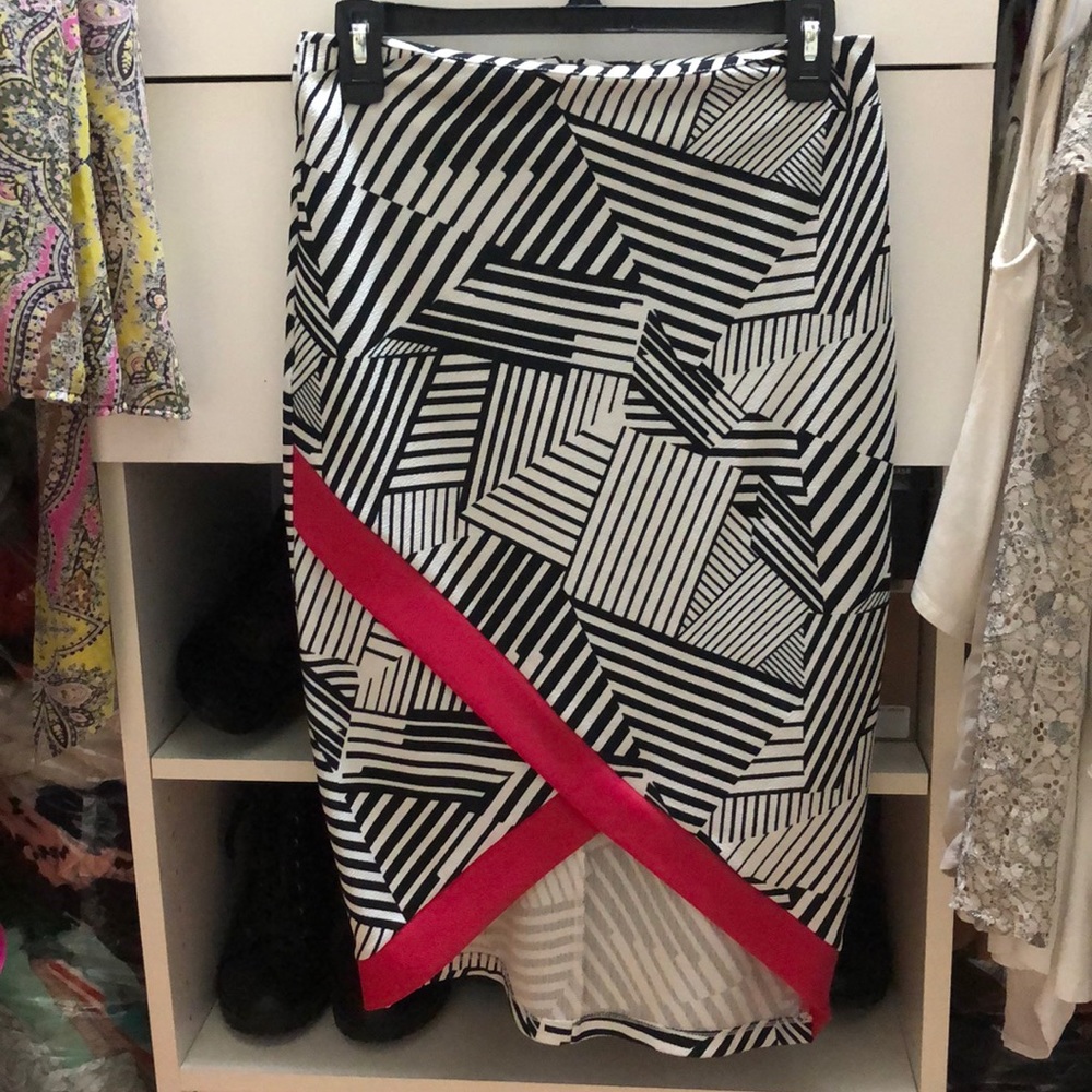 Abstract Pencil Skirt